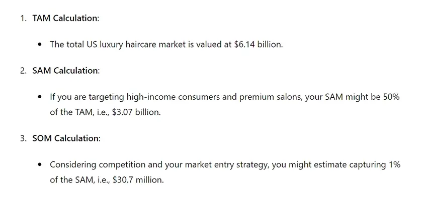 chatgpt calculated the estimated market share