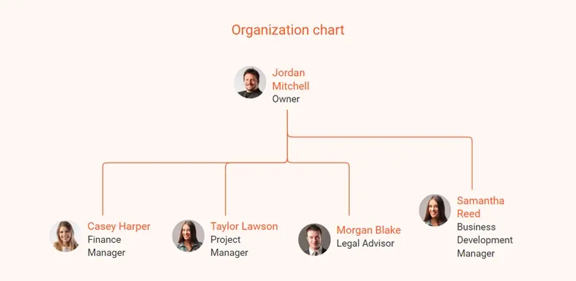 real estate development organization chart