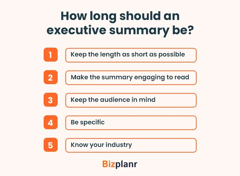 how long should an executive summary be 