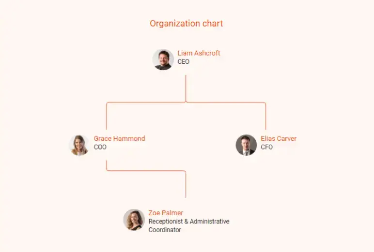 computer repair business plan organization chart