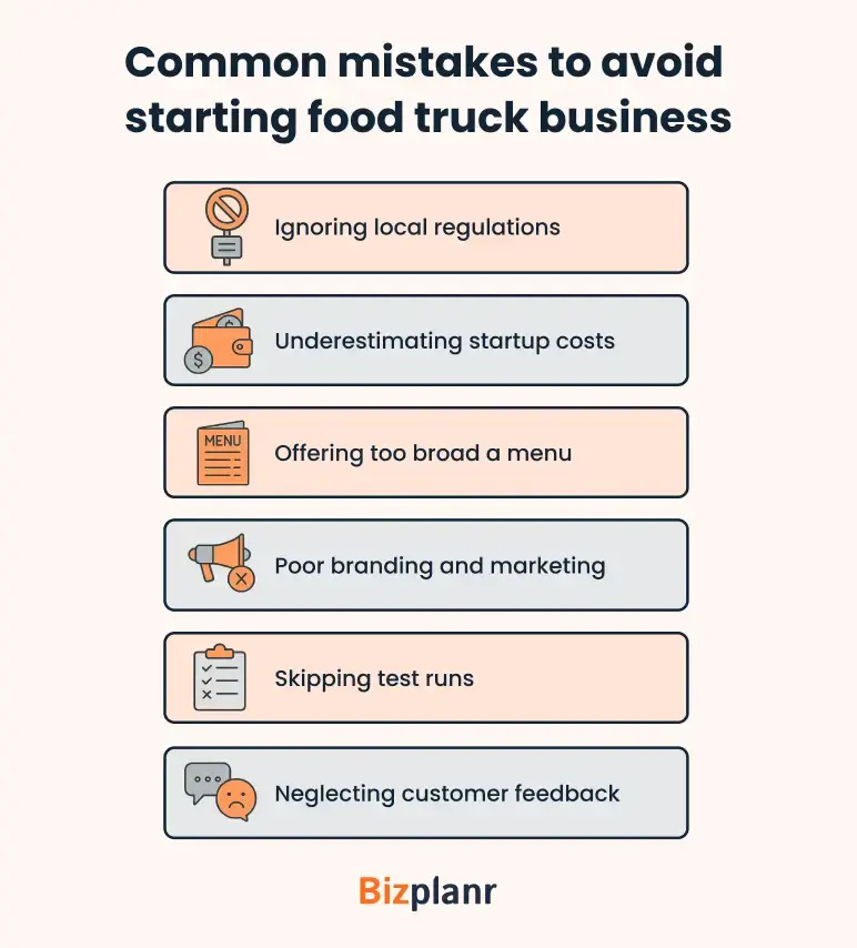 Common mistakes to avoid starting food truck business