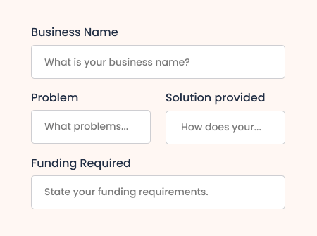 Fill in your business details