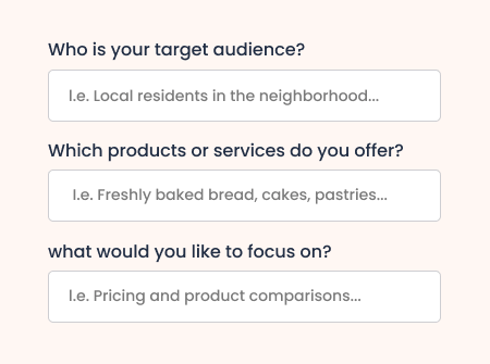 Share your business information