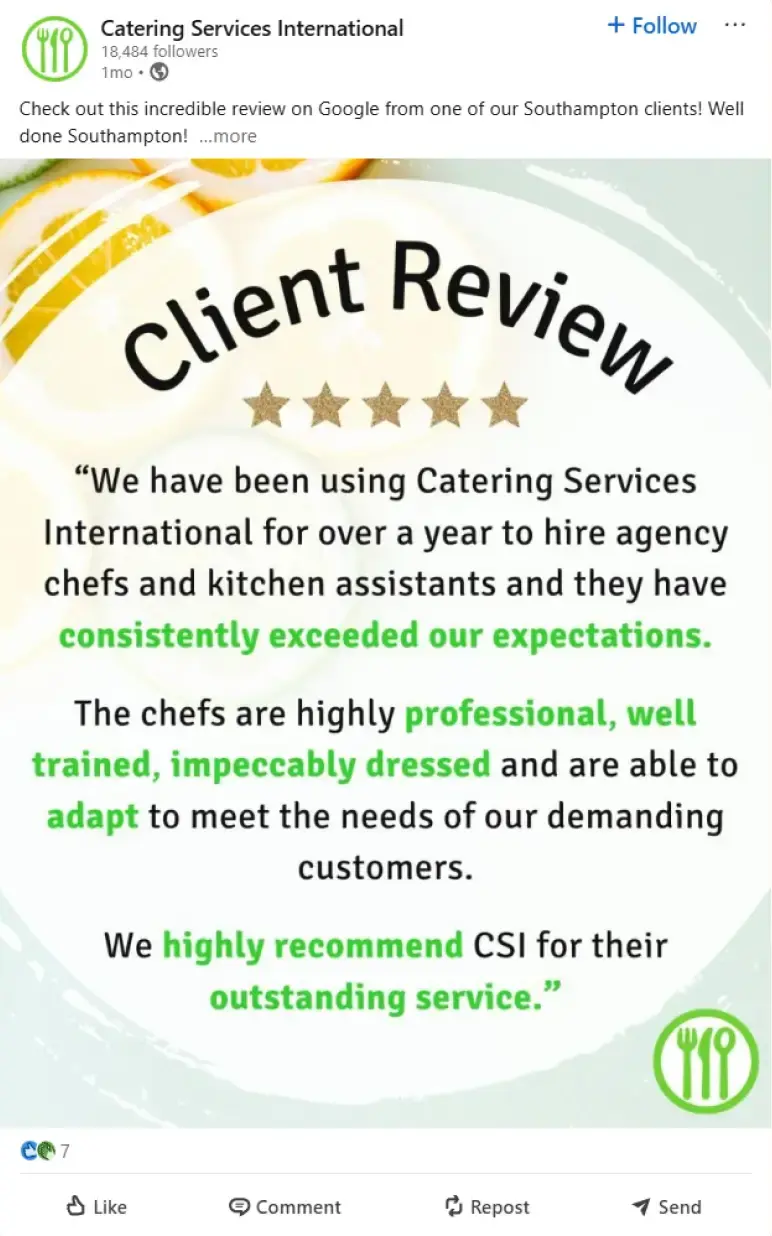 Catering services international