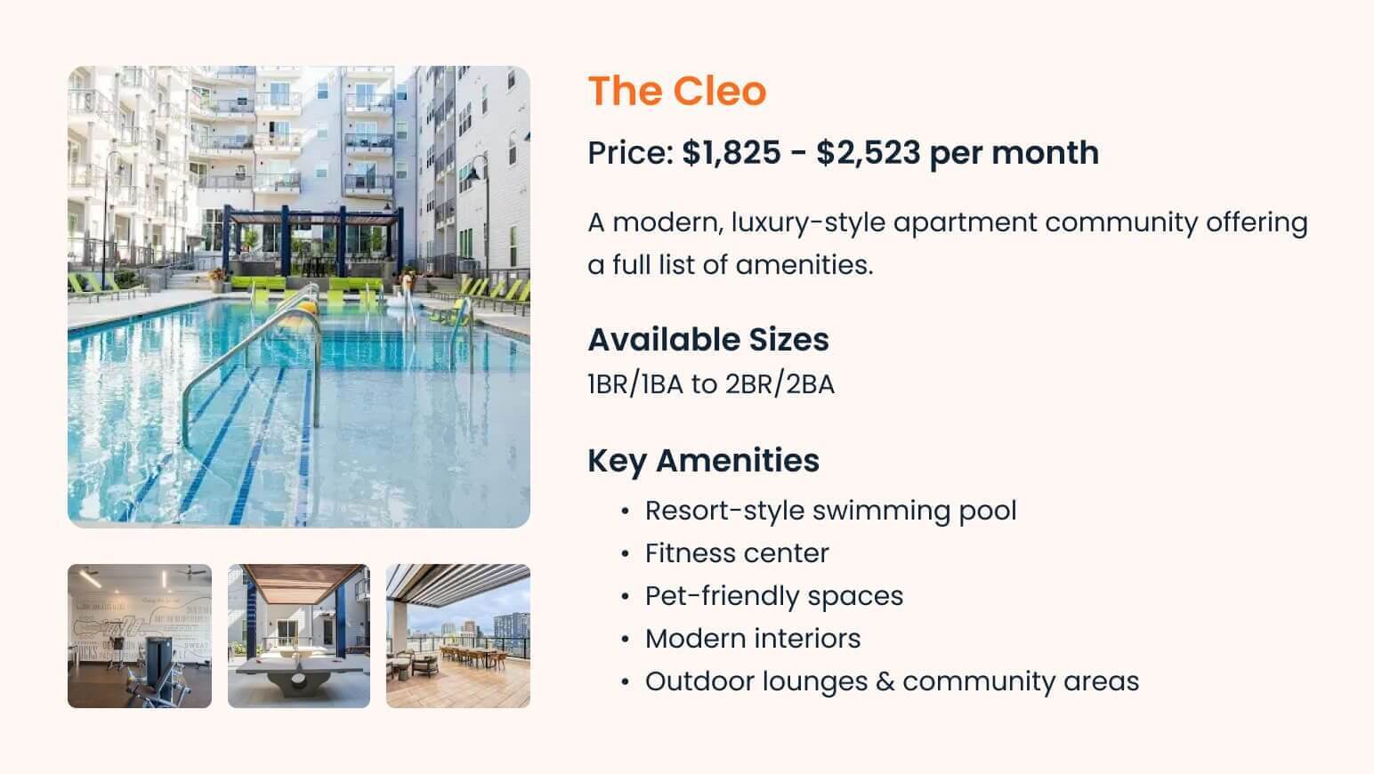 Real estate investment comparable properties the cleo
