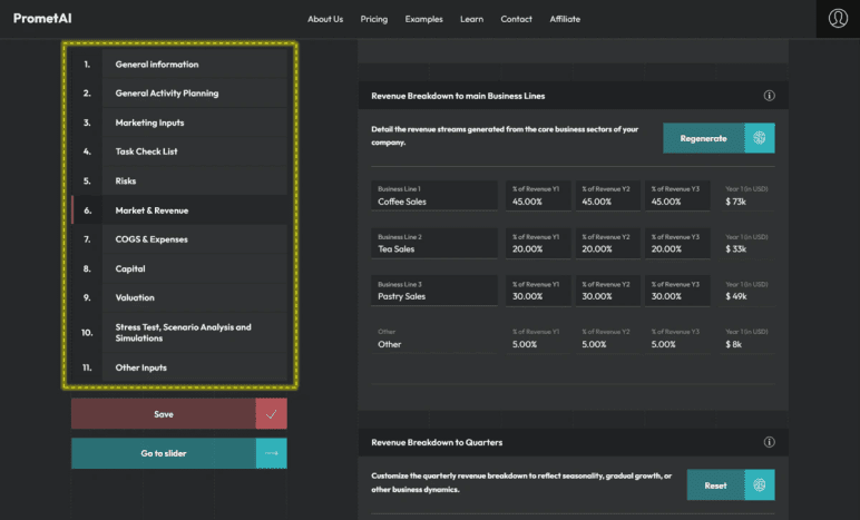 PrometAI valuation tools with DCF and multiples analysis